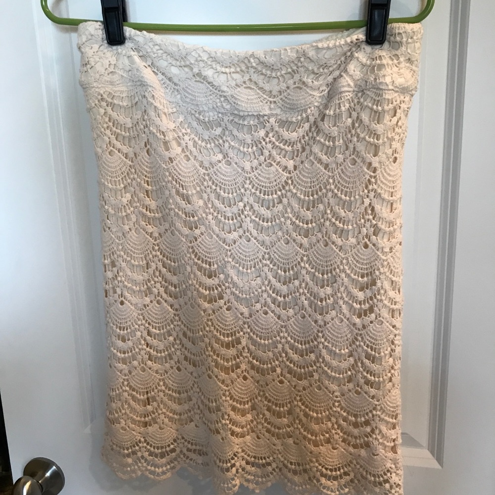 Off white lace skirt